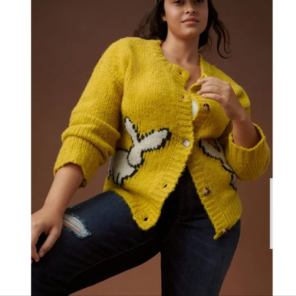 MAEVE ANTHROPOLOGIE BUNNY SLOPE CARDIGAN - Picture 2 of 7